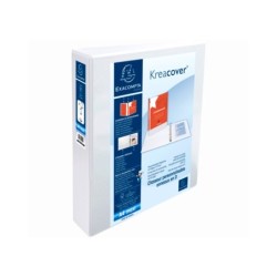 Carpeta exacompta canguro 4 anillas 50 mm din a4 carton forrado polipropileno personalizable 3 bolsillos