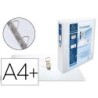 Carpeta exacompta canguro 2 anillas 40 mm din a4 carton forrado polipropileno personalizable 3 bolsillos