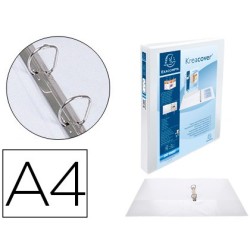 Carpeta exacompta canguro 2 anillas 30 mm din a4 carton forrado polipropileno personalizable 3 bolsillos