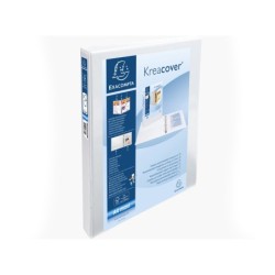 Carpeta exacompta canguro 2 anillas 16 mm din a4 carton forrado polipropileno personalizable 3 bolsillos