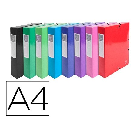 Carpeta de proyecto exacompta iderama carton lustrado plastificado din a4 lomo 80 mm colores surtidos