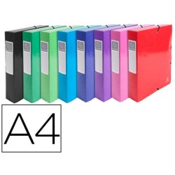 Carpeta de proyecto exacompta iderama carton lustrado plastificado din a4 lomo 60 mm colores surtidos