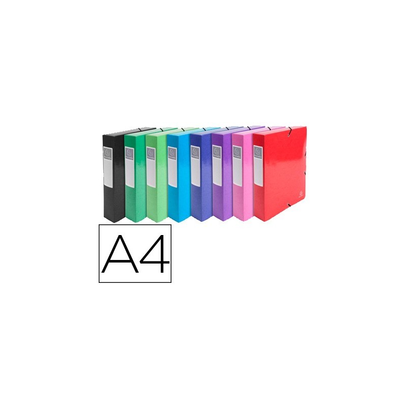 Carpeta de proyecto exacompta iderama carton lustrado plastificado din a4 lomo 60 mm colores surtidos