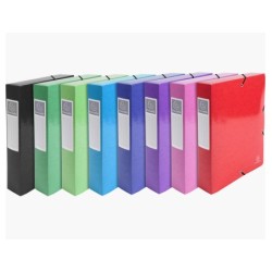 Carpeta de proyecto exacompta iderama carton lustrado plastificado din a4 lomo 60 mm colores surtidos