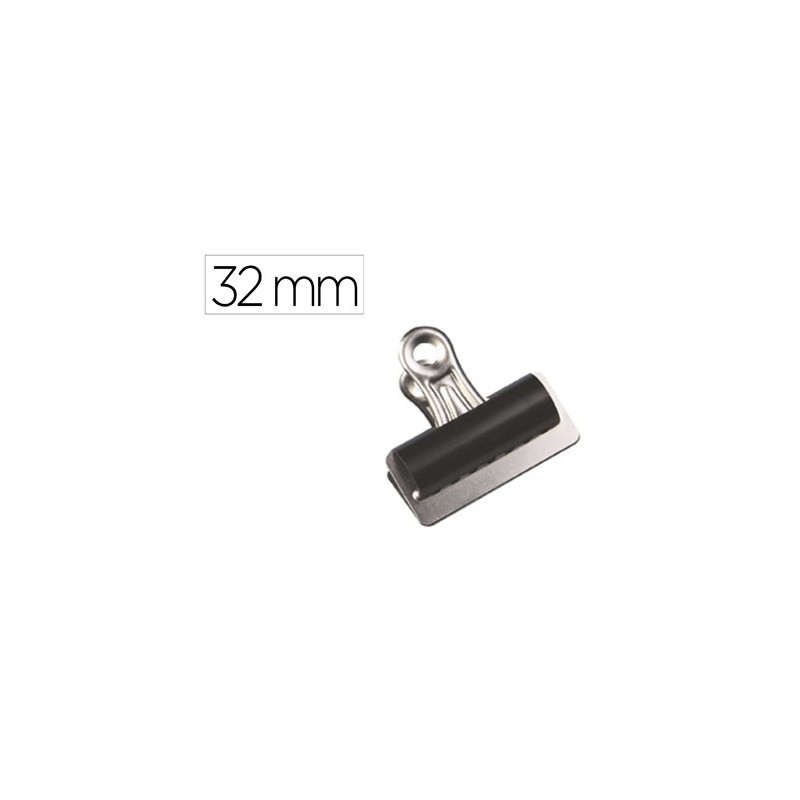 Pinza metalica q-connect pala fija 32 mm caja de 10 unidades