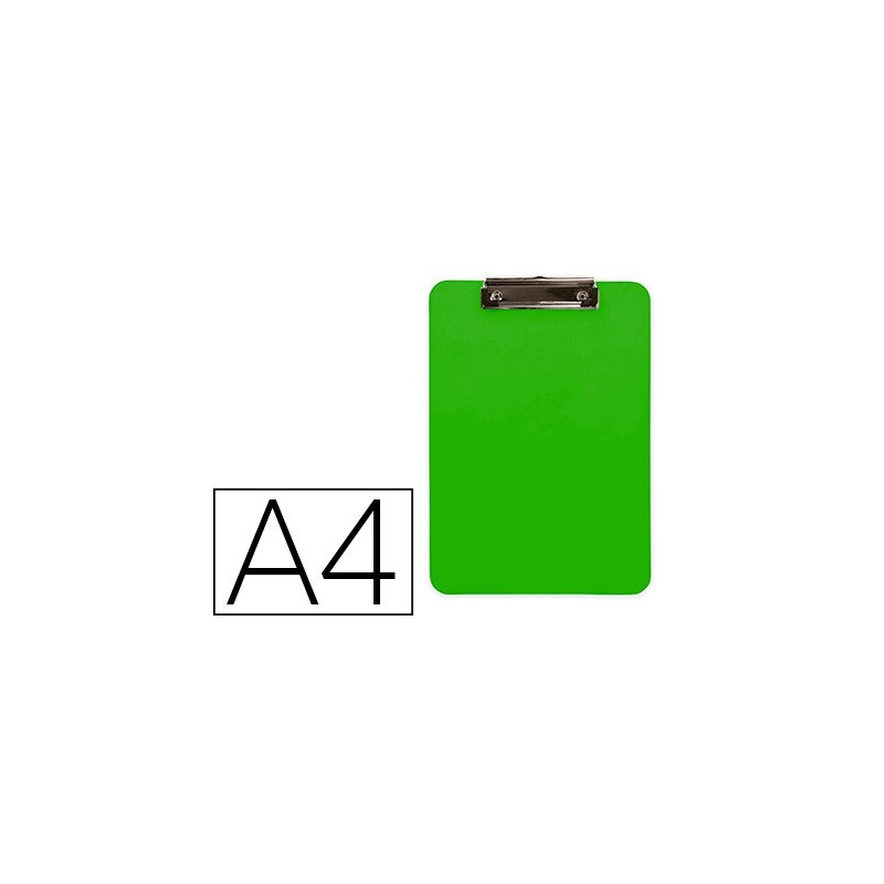 Portanotas q-connect plastico din a4 verde 2,5mm