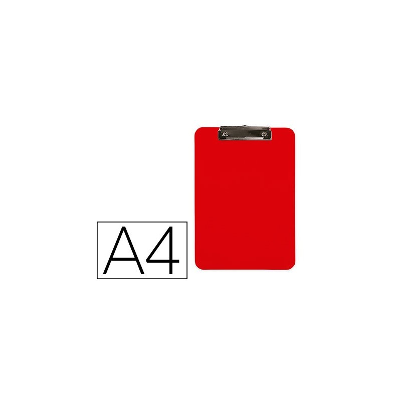 Portanotas q-connect plastico din a4 rojo 2,5mm