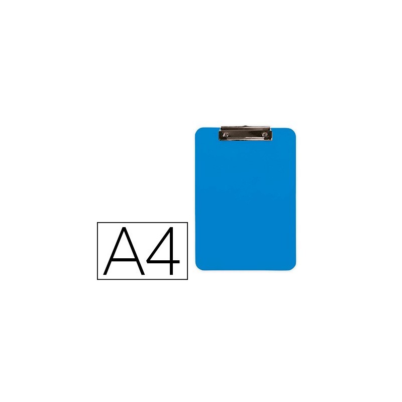Portanotas q-connect plastico din a4 celeste 2,5mm