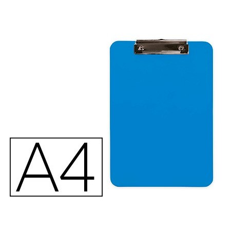 Portanotas q-connect plastico din a4 celeste 2,5mm