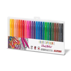 Rotulador alpino dual artist color experience estuche de 24unidades colores surtidos