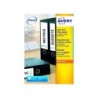 Etiqueta adhesiva avery permanente blanca 38x192 mm para lomo archivador laser caja de 175 unidades