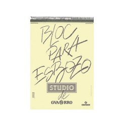 Bloc dibujo esbozo canson din a4 microperforado 21x29,7 cm 100 hojas grano fino 90 gr/m2