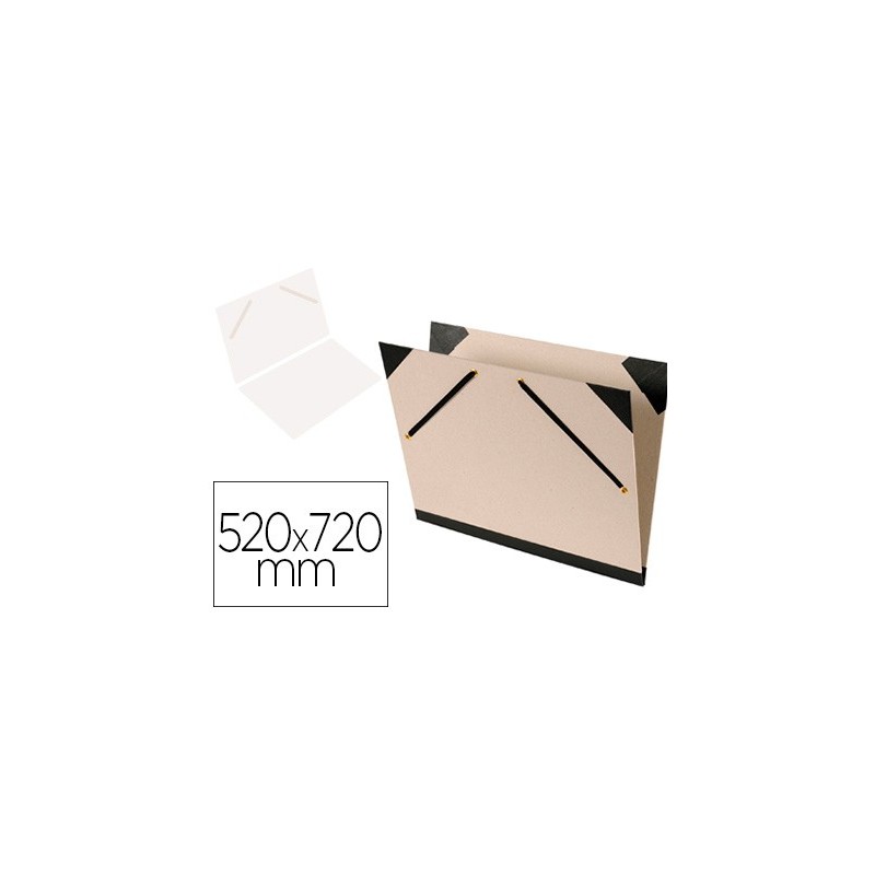 Carpeta dibujo canson brut 52x72 cm con gomas color gris