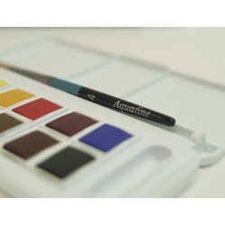 Acuarela daler rowney aquafine travel set con pincel caja de 12 colores surtidos