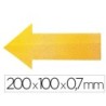 Simbolo adhesivo durable pvc forma de flecha para delimitacion suelo amarillo 200x100x0,7 mm pack de 10