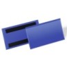 Funda durable magnetica 150x67 mm plastico azul ventana transparente pack de 50 unidades
