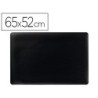 Vade sobremesa durable negro antideslizante contorneado 65x52 cm