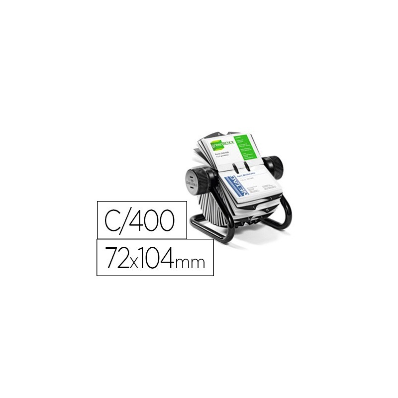 Tarjetero duraclip visifix rotatorio 200 fundas para 400 tarjetas 72x104 mm incluye separador az Tarjetero duraclip visifix rotatorio 200 fundas para 400 tarjetas 72x104 mm incluye separador az