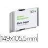 Identificador portanombre durable aluminio placa acrilica antirreflectante para puertas 149x105,5 mm