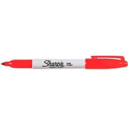 Rotulador sharpie permanente punta fina rojo