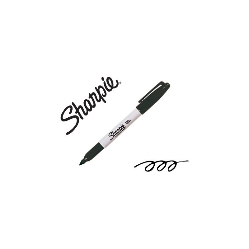 Rotulador sharpie permanente punta fina negro