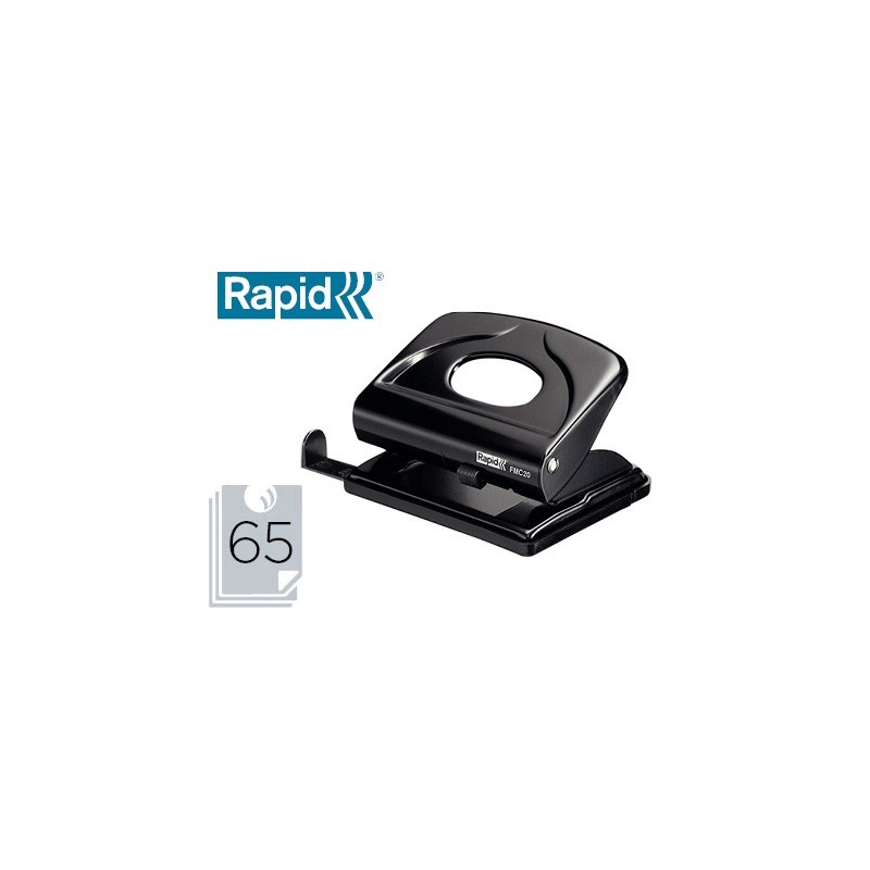 Taladrador rapid fmc20 metalico color negro capacidad 20 hojas Taladrador rapid fmc20 metalico color negro capacidad 20 hojas