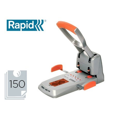 Taladrador rapid hdc150 supreme metalico/abs plata/naranja capacidad 150 hojas