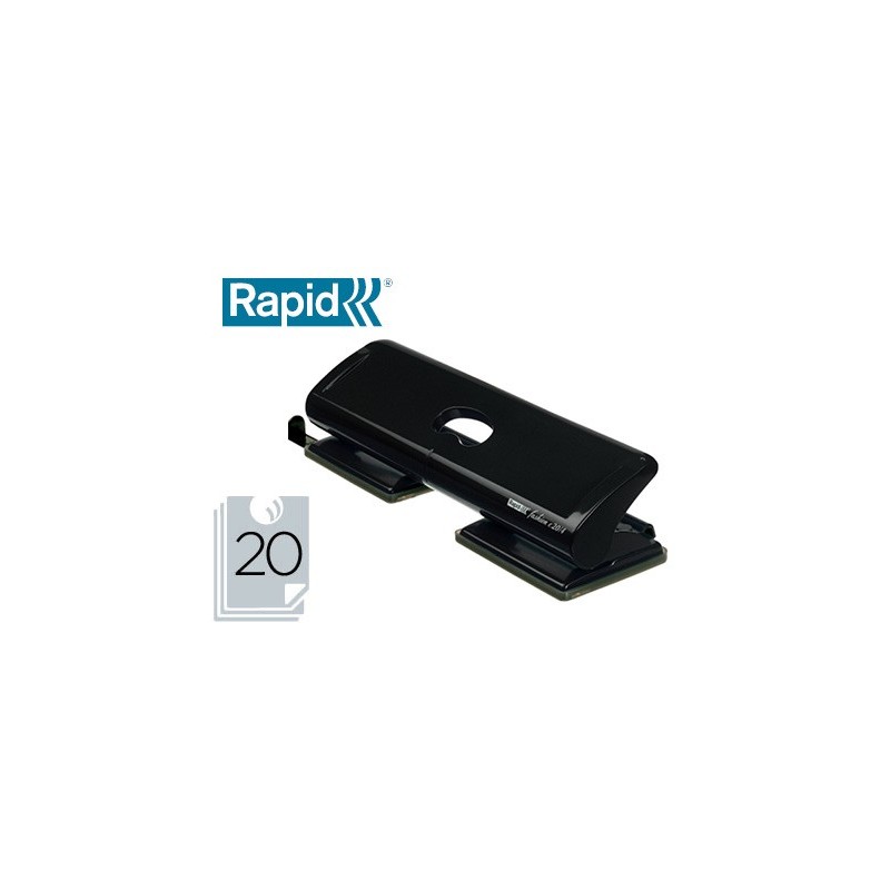 Taladrador rapid fashion fc20/4 metalico color negro 4 taladros capacidad 20 hojas Taladrador rapid fashion fc20/4 metalico color negro 4 taladros capacidad 20 hojas