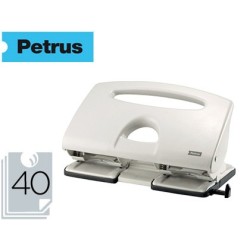 Taladrador petrus 505 metalico color gris 4 punzones capacidad 40 hojas