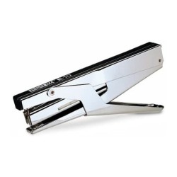 Grapadora tenaza rapid e10 cromado/negro capacidad 15 hojas usa grapas n 10