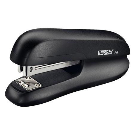Grapadora rapid f6 plastico abs color negro capacidad 20 hojas usa grapas 24/6 y 26/6