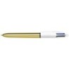 Boligrafo bic cuatro colores shine oro punta de 1 mm
