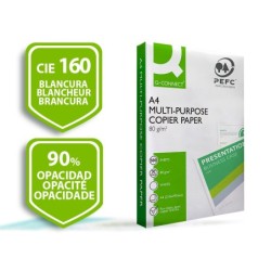 Papel fotocopiadora q-connect economy din a4 80 gramos paquete de 500 hojas