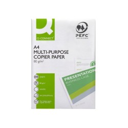 Papel fotocopiadora q-connect economy din a4 80 gramos paquete de 500 hojas