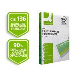 Papel fotocopiadora q-connect economy din a4 80 gramos paquete de 500 hojas