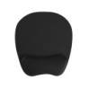 Alfombrilla para raton q-connect con reposamuñecas ergonomica de gel color negro 225x240x20 mm