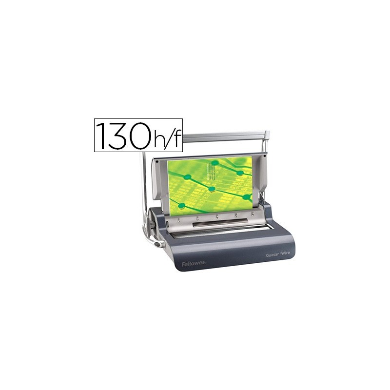 Encuadernadora para espiral wire fellowes quasar doble espiral perfora 15 hojas a4 encuaderna hasta 130 hojas