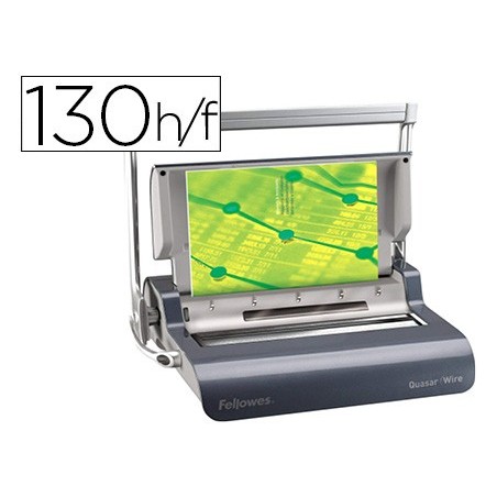 Encuadernadora para espiral wire fellowes quasar doble espiral perfora 15 hojas a4 encuaderna hasta 130 hojas