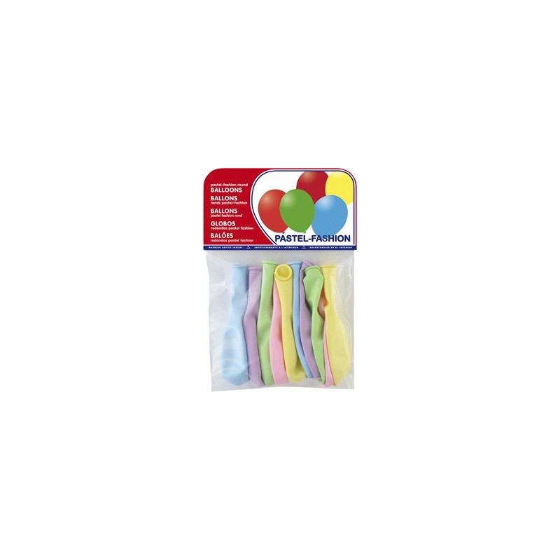 Globo 100% latex biodegradable pastel claro bolsa de 10 unidades colores surtidos