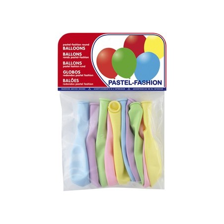 Globo 100% latex biodegradable pastel claro bolsa de 10 unidades colores surtidos