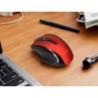 Raton q-connect optico inalambrico 1000 dpi receptor usb 2,4 ghz rojo