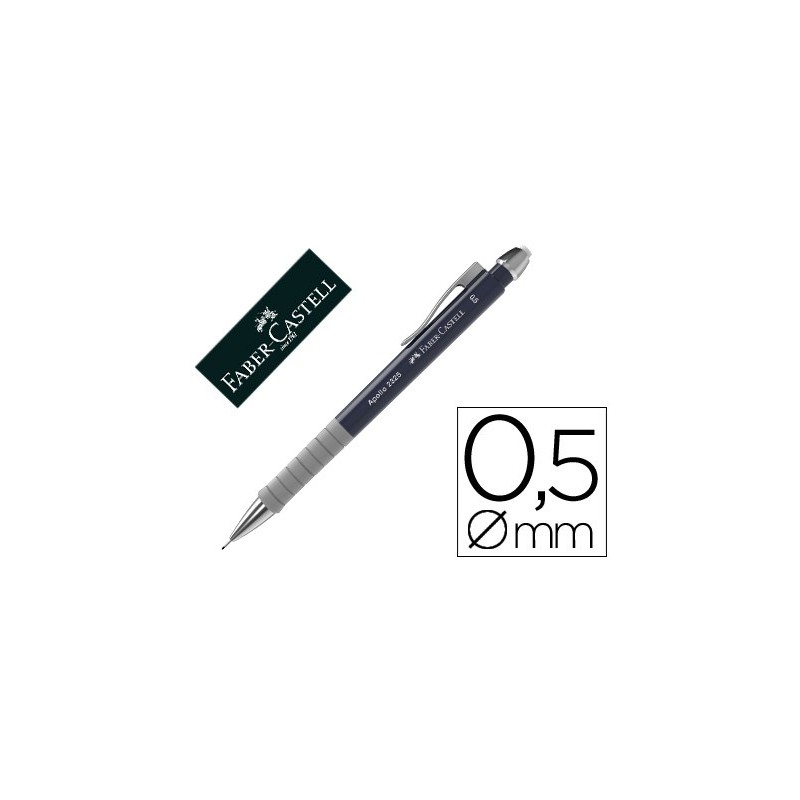 Portaminas faber castell 0,5 mm apollo retractil color azul oscuro