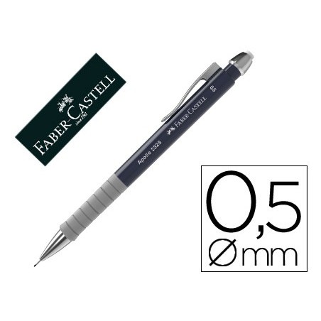 Portaminas faber castell 0,5 mm apollo retractil color azul oscuro
