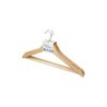 Percha rozenbal madera natural barnizada pack de 3 unidades