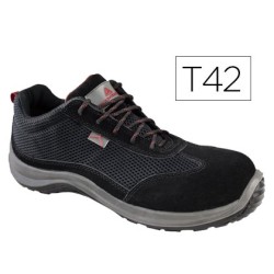 Zapatos de seguridad deltaplus asti piel de serraje afelpado suela de composite negro talla 42