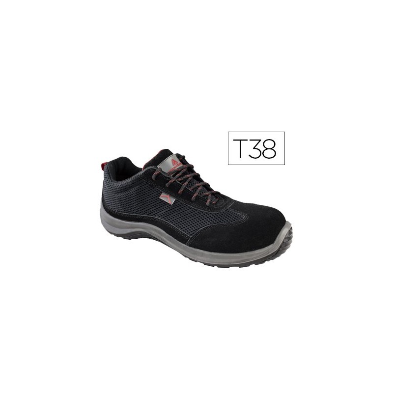 Zapatos de seguridad deltaplus asti piel de serraje afelpado suela de composite negro talla 38 Zapatos de seguridad deltaplus asti piel de serraje afelpado suela de composite negro talla 38