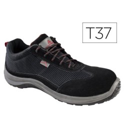 Zapatos de seguridad deltaplus asti piel de serraje afelpado suela de composite negro talla 37