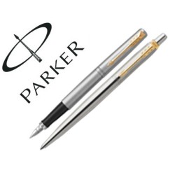 Juego parker duo jotter acero gt boligrafo  pluma