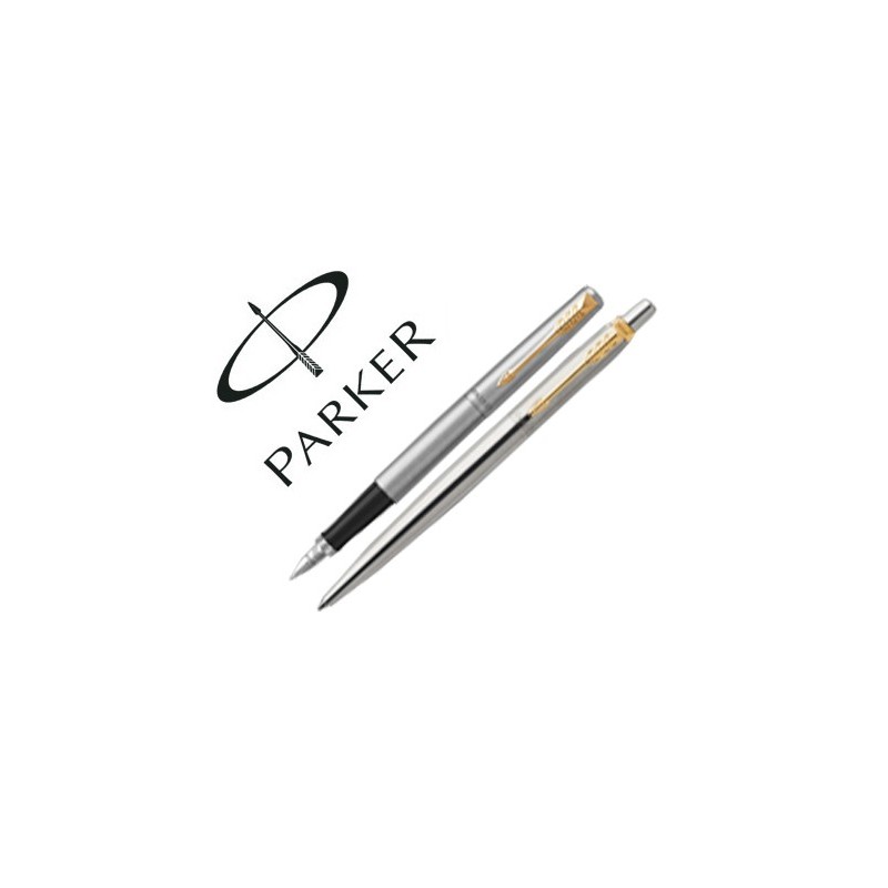 Juego parker duo jotter acero gt boligrafo  pluma