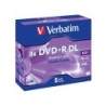 Dvdr verbatim doble capa capacidad 8.5gb velocidad 8x 240 min pack de 5 unidades